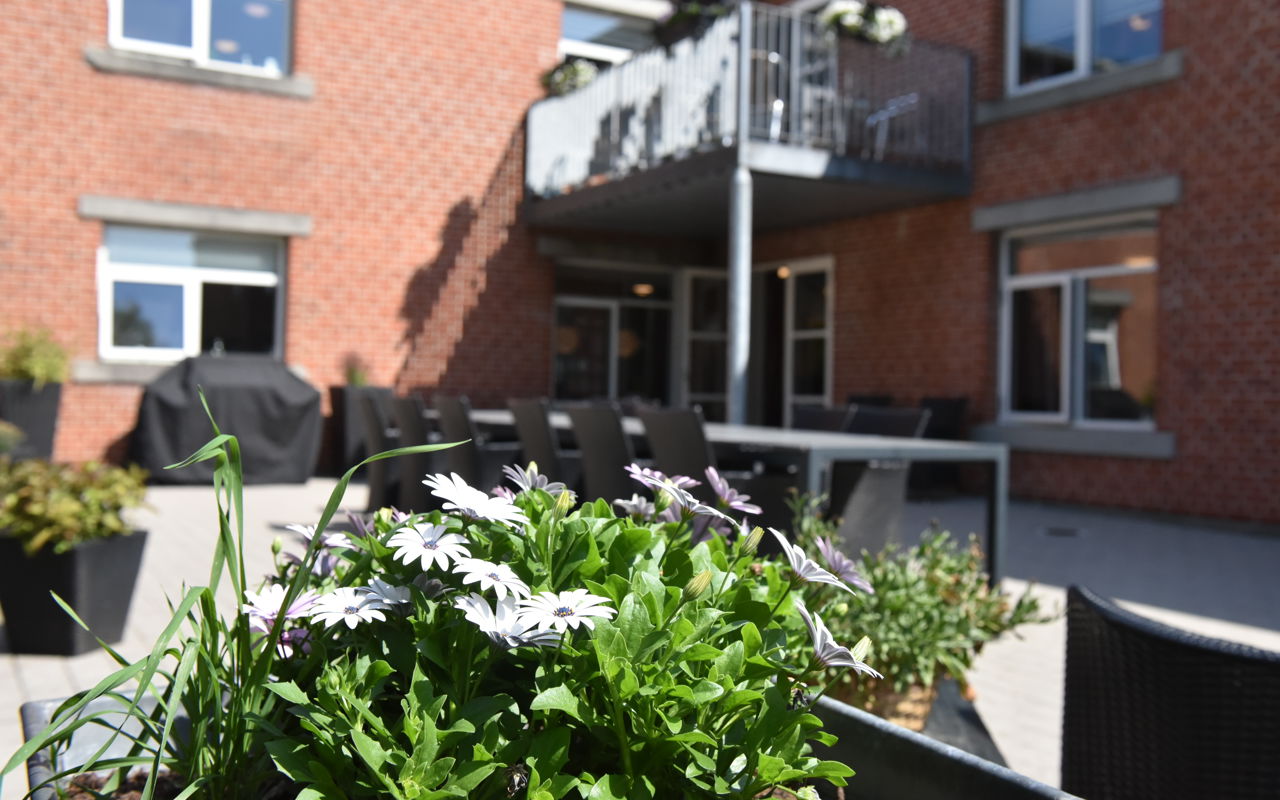 Udeområde på Vorup Plejehjem